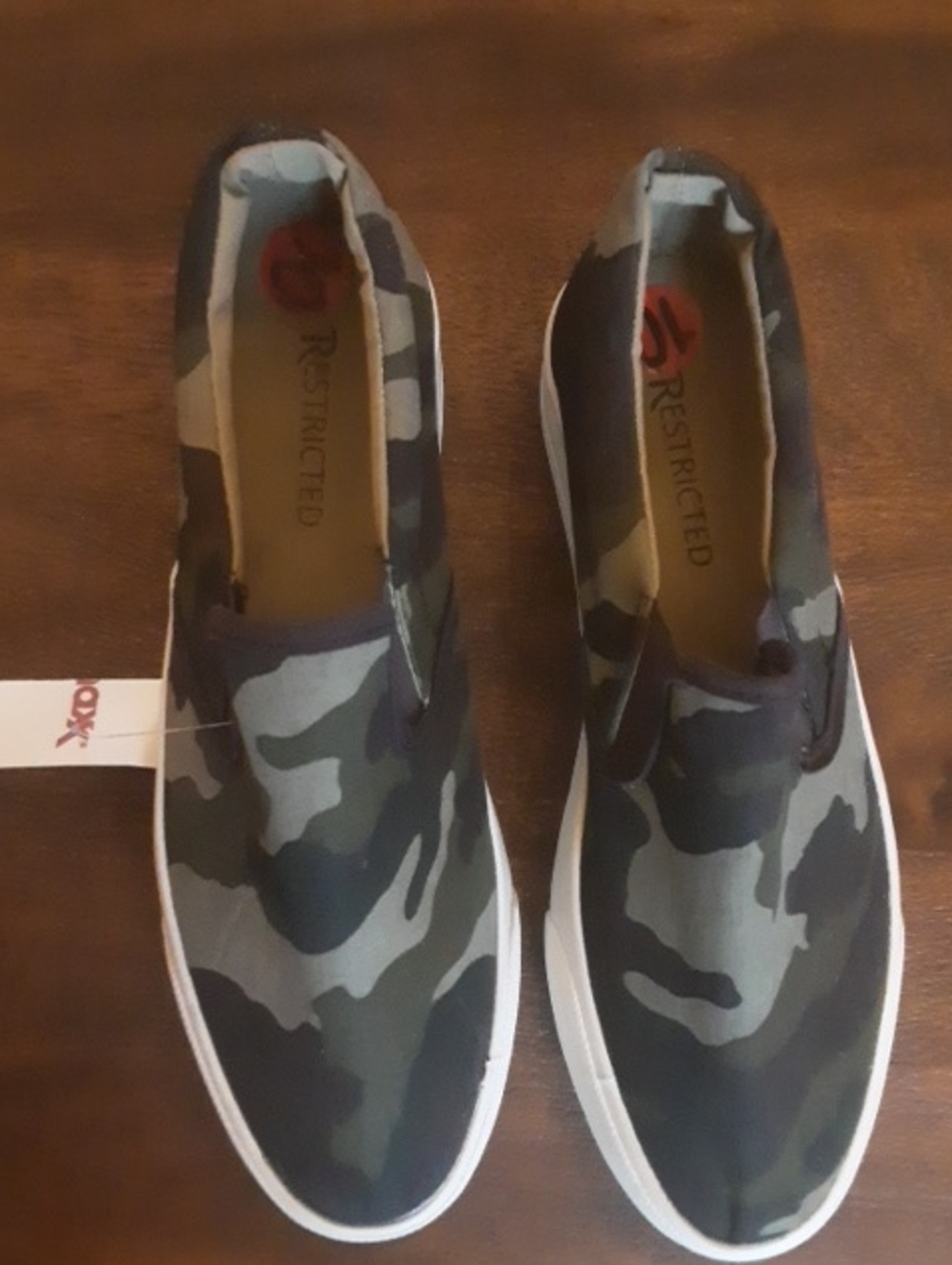 Slip-On Camouflage Canvas Sneakers-Women's
